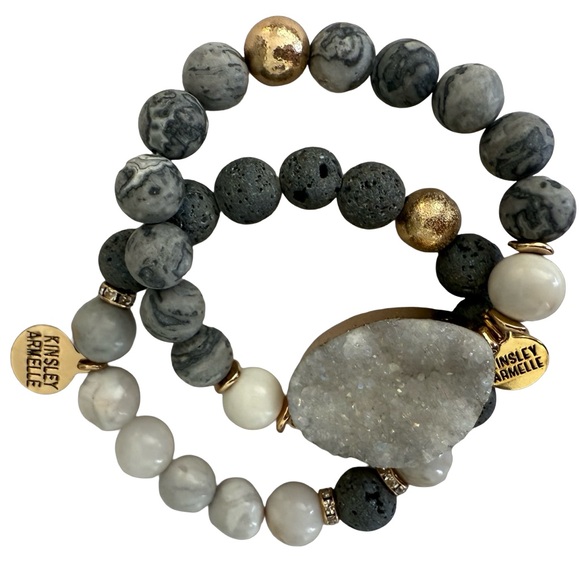 Kinsley Armelle - DUSK GEODE BRACELET - Like new - Picture 2 of 12